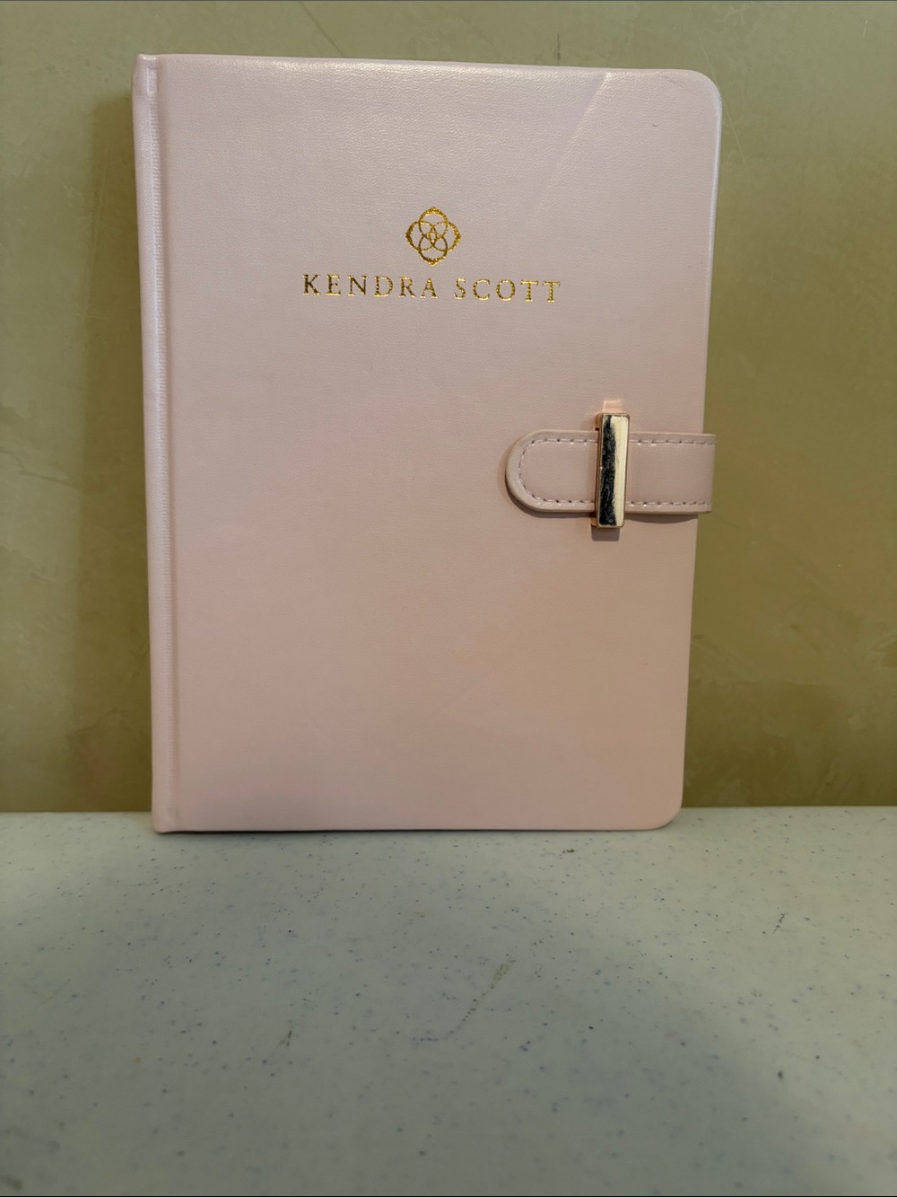 Kendra Scott Pale Pink Leatherette Tablet Sleeve with Gold Accent